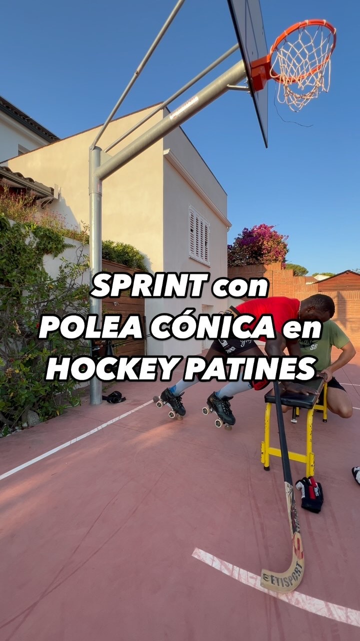 Sprint con polea cónica en hockey patines
